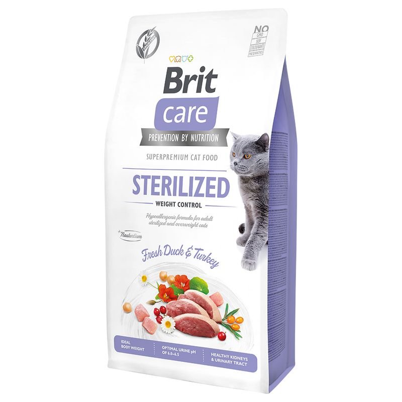 Croquettes Pour Chat Stérilisés - Brit Care Grain-Free STERILIZED AND WEIGHT CONTROL 7KG