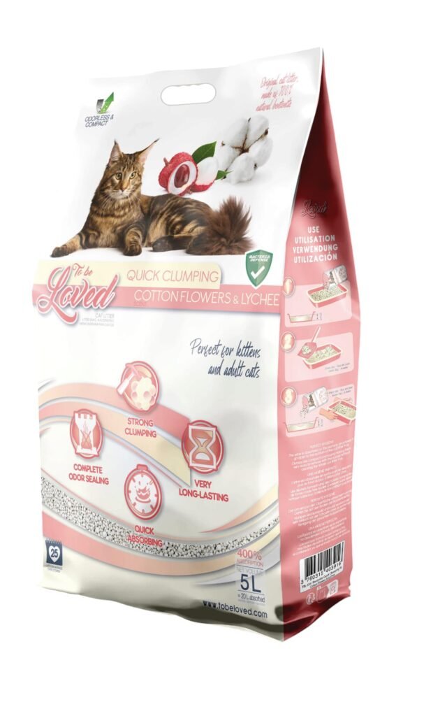 TOBELOVED Litiére Cotton Flowers & Litchi 5L