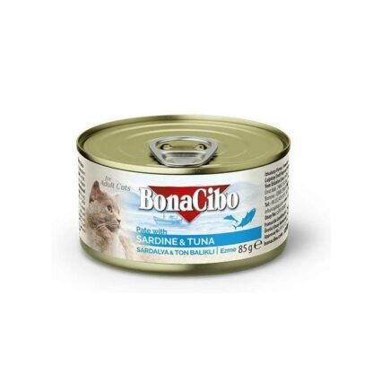 BonaCibo Adult Pâté de sardine et de thon pour chat 85g