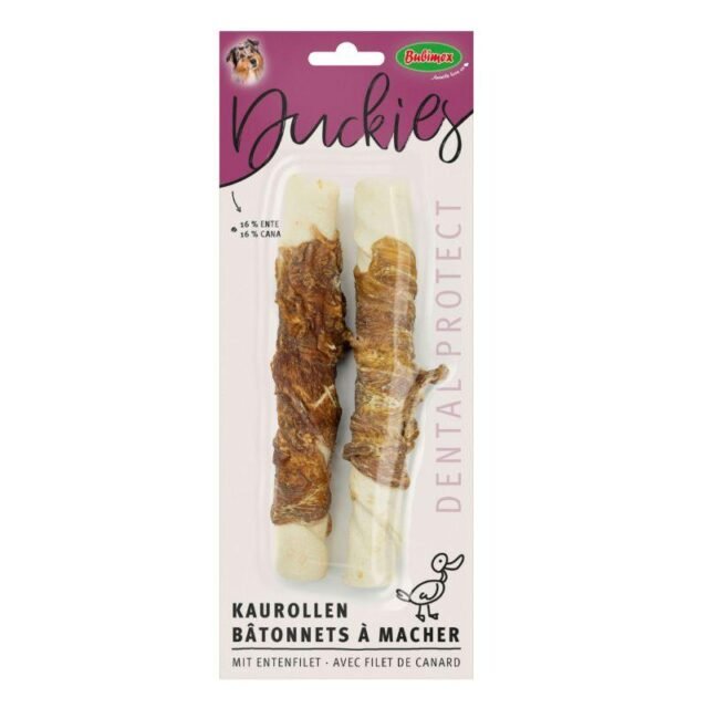 bubimex Duckies Bâtonnets à mâcher au canard x2, 90g