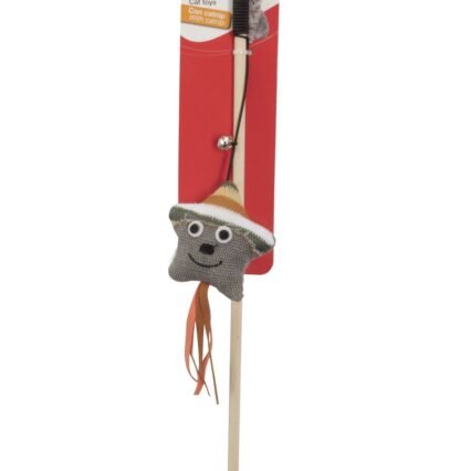 Cat toy with catnip - fishing rod with star