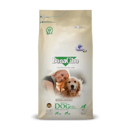 BonaCibo Adult Dog Lamb & Rice 4 Kg Bag