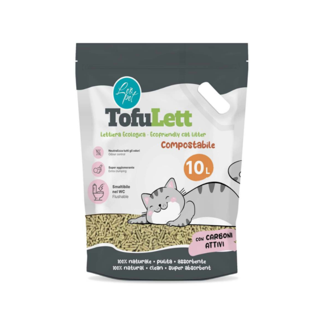 LeoPet – TofuLett Ecofriendly Natural Cat Litter 10L (Carbon)