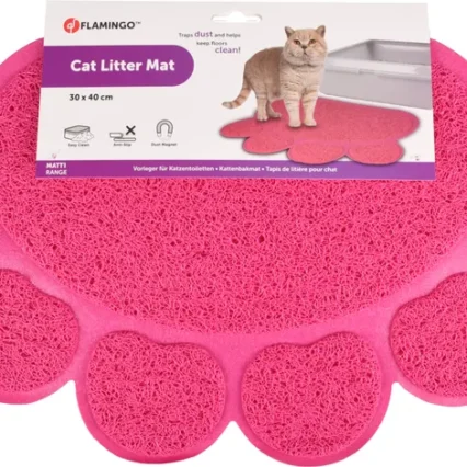 TAPIS POUR BAC À LITIÈRE PITOU ROSE 30x40CM / 561140