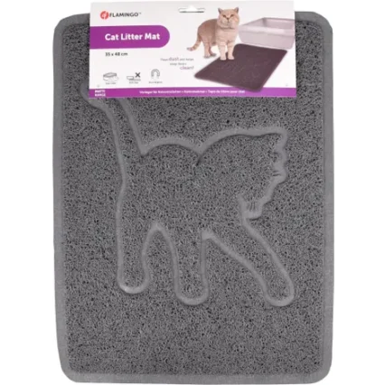 TAPIS POUR BAC À LITIÈRE ROSIE GRIS 35x48CM / 561144