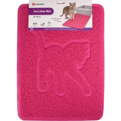 TAPIS POUR BAC À LITIÈRE ROSIE FUCHSIA 35x48CM / 561145
