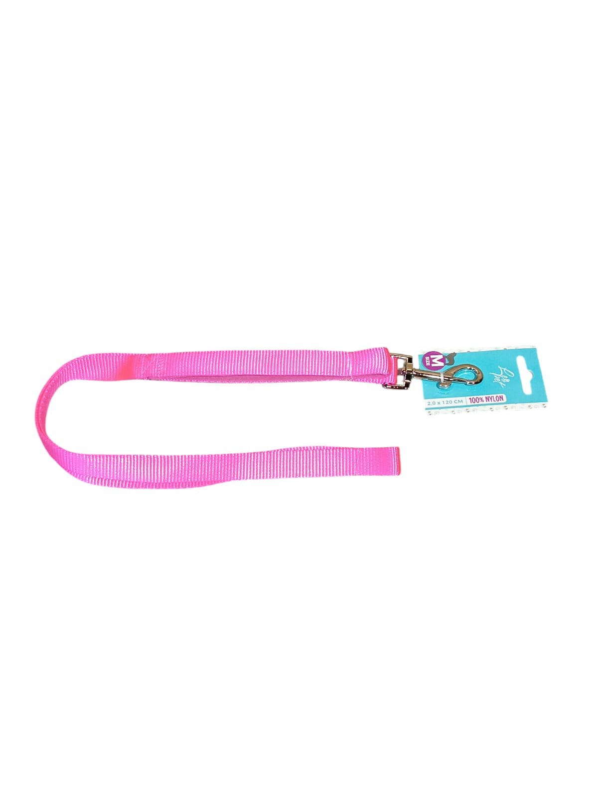 Leopet laisse en nylon rose M 120x2,0 cm