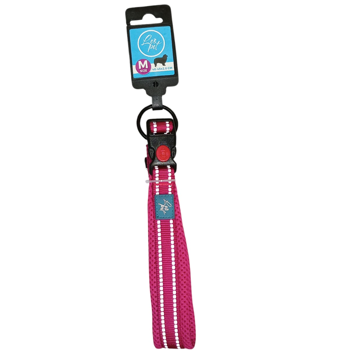 Leopet collier en nylon et maille fucsia M 40-45x2,0 cm