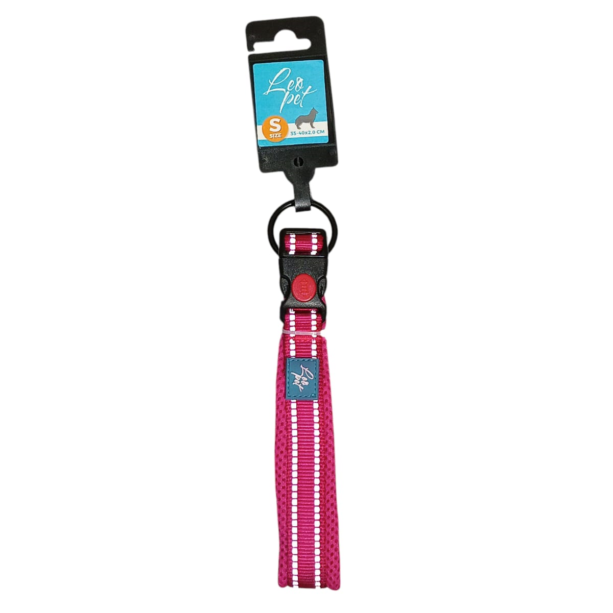 Leopet collier en nylon et maille fucsia S 35-40x2,0 cm