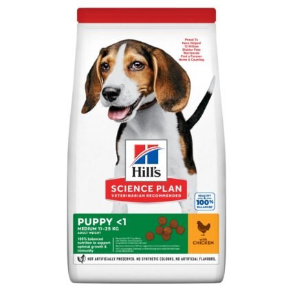 Hills Science Plan Croquettes pour Chiot - Moyenne Race - au Poulet 2.5 kg.