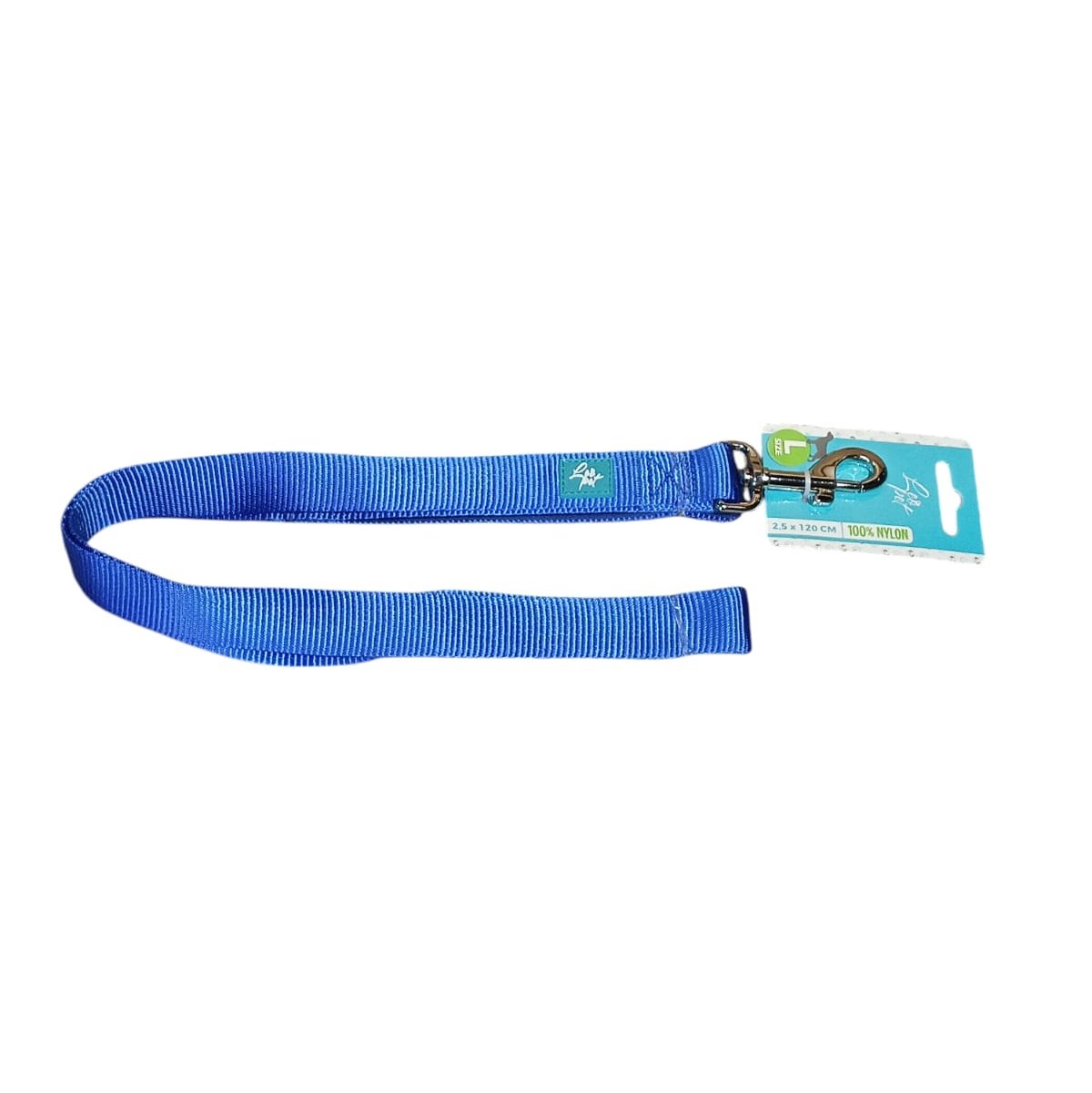 Leopet laisse en nylon bleu L 120x2,5 cm