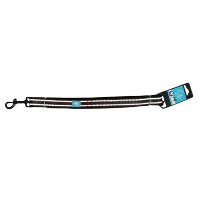 Leopet laisse en nylon et maille noir M 120x2,0 cm
