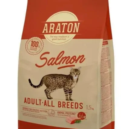 ARATON Chat Adulte Saumon 1,5 kg.