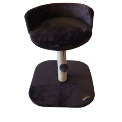 Arbre à chat marron avec griffoir.