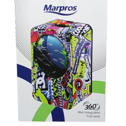 Mini Aquarium Intégré Marpros – Design Panoramique 360°