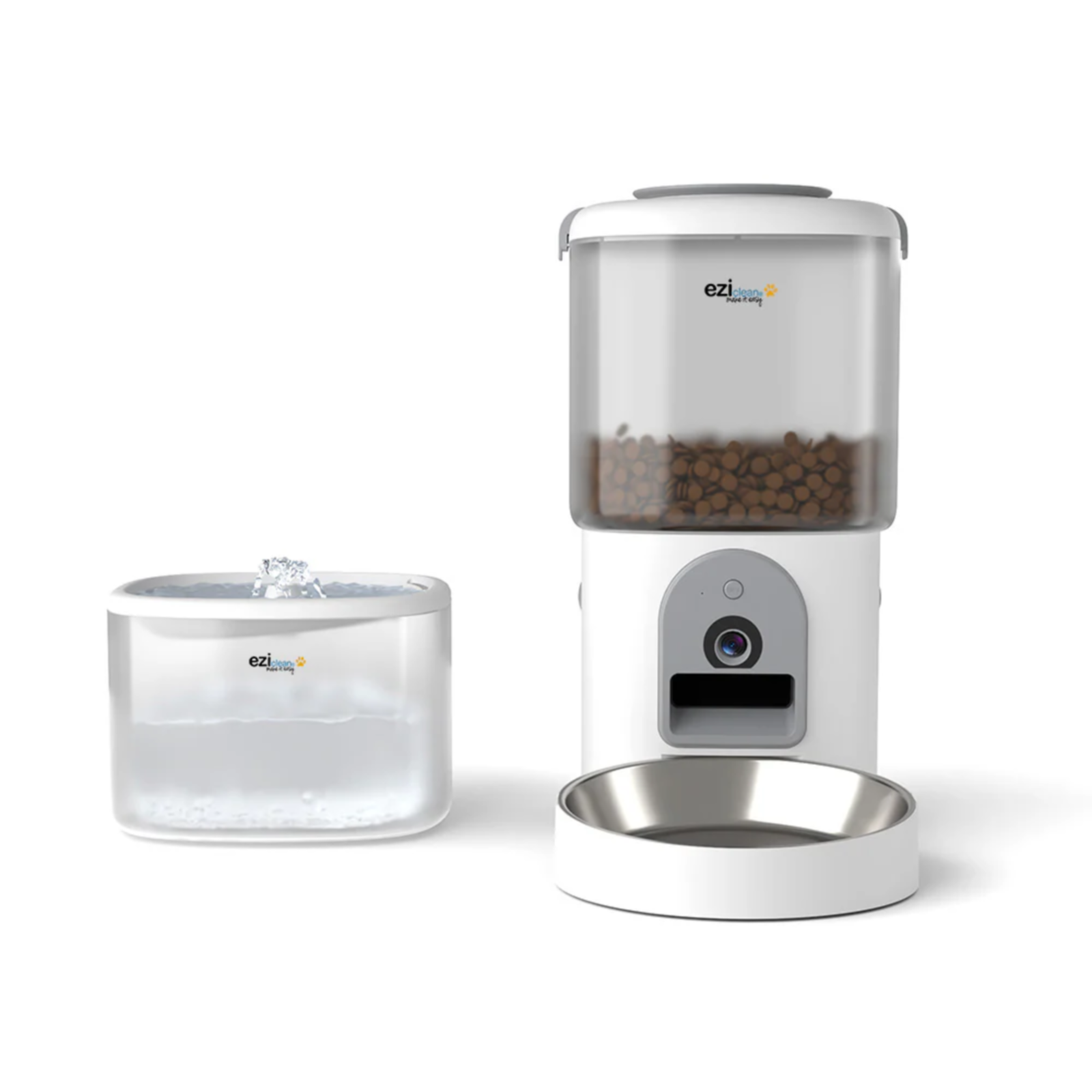 EZIclean Distributeur de croquettes pour chat connecté Nutribot C8 avec caméra HD
