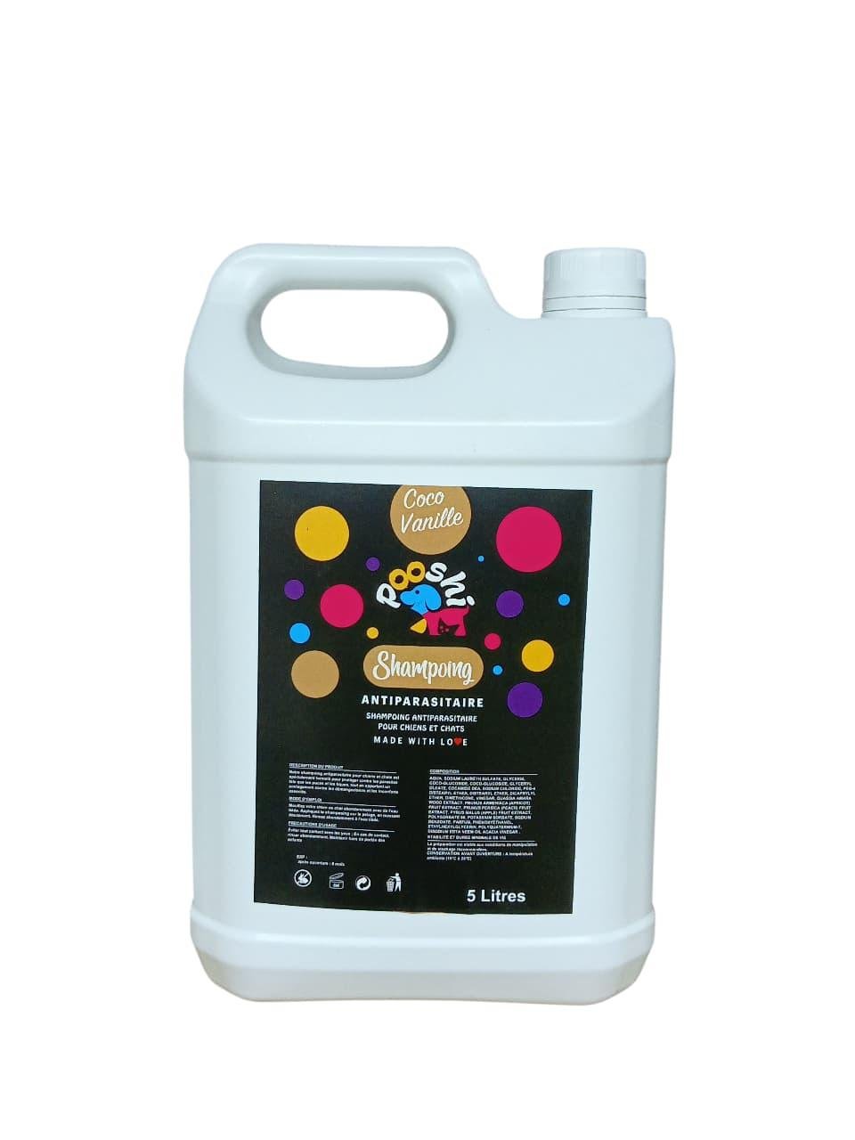 Pooshi Shampoing Antiparasitaire Coco Vanille 5L
