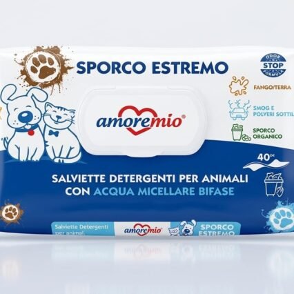 moremio Lingettes humides pour chiens et chats | 40 PCS