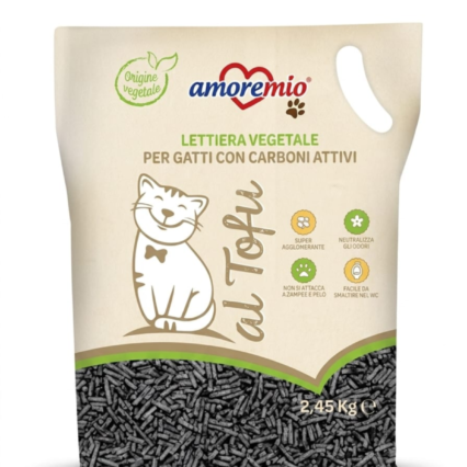 Amoremio Litière végétale au tofu pour chats 2,45 kg