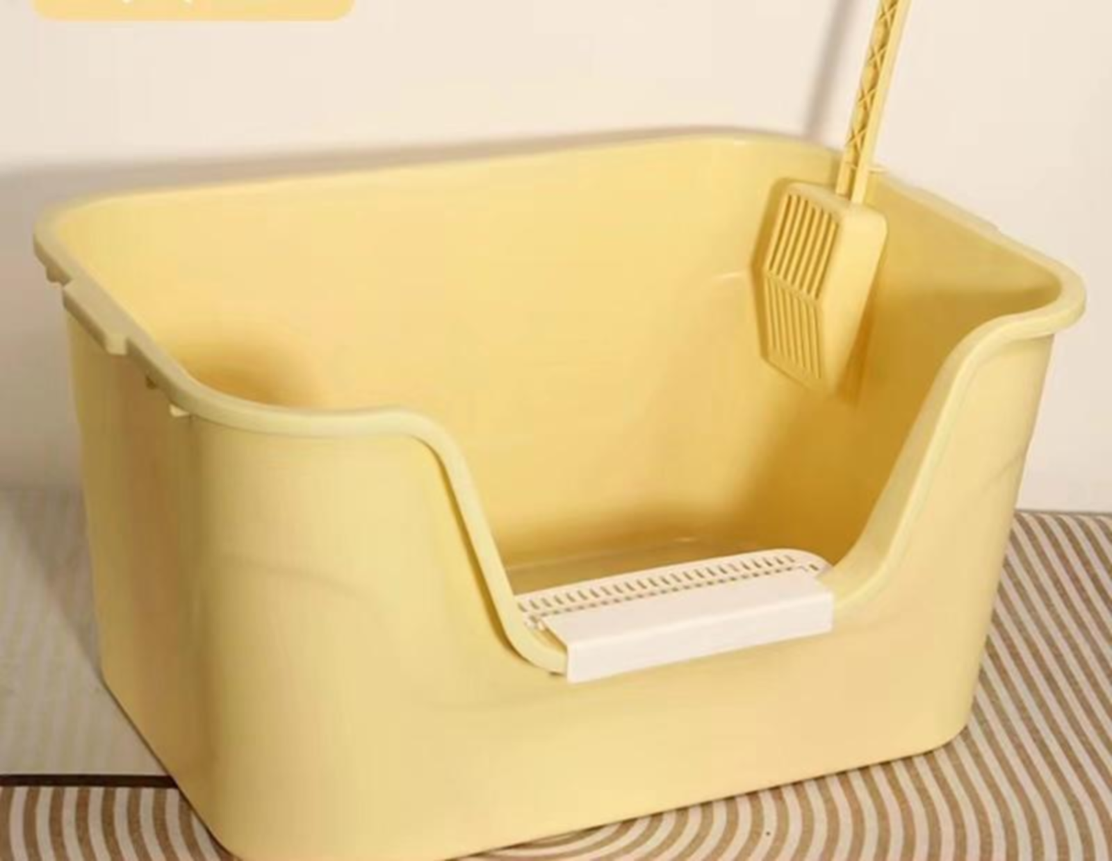 Bac à Litière pour Chat avec Pelle XXL pour plusieurs chats 66x47x34,5cm
